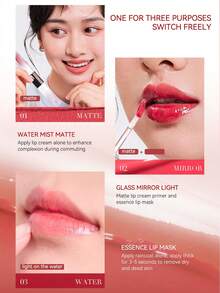 FEOTZNW Lipstik Cair Dua Ujung - Kilap Cermin & Matte Beludru, Tahan Lama, Anti Luntur dan Anti Transfer, Hadiah Sempurna untuk Wanita - 06 - nomor 06 - View 5