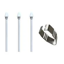 适用于三星 Galaxy Tab S10/S9/S8/S7/S6 系列 S Pen 和 S25/S24/S23/S22 Ultra 手机 S Pen 的塑料/金属笔尖替换装，包含笔尖、笔夹和收纳盒 - 彩色 - 查看 3