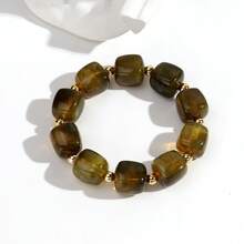 1件套彩色透明亚克力几何串珠弹力手链，时尚CCB圆形串珠可叠戴手链，适合女性日常佩戴及派对首饰礼品 - 串珠手鍊 - 查看 38