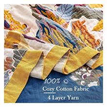 Boho Throw Blanket, 100% Cotton Ultra Soft Luxury Throw Rustic Quilt, 60"X80" Floral Bird Butterfly Farmhouse Decor Bed Blankets, All Season Rustic Reversible Bohemian Throw For Bed - Yellow 3D Printed Throw Blanket Whether For A Sofa Nap Or A Quick Break At The Office, It Brings You Comforting Warmth. - 彩色 - 查看 5