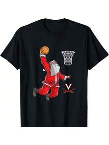 Virginia Cavaliers Christmas  Santa T-Shirt - màu đen - Xem 1