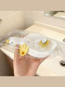 1pc Large Duck-Shaped Soap Dish With Drainage, Soap Holder, Soap Box, Dish Rack, Sponge Holder, Suitable For Shower, Bathroom, Bar, Kitchen, Counter, Cute Small White Duck Soap Dish, Drain Freely, Bathroom Vanity, New Design - Multicolor - View 6