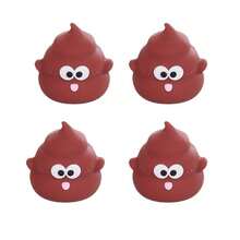 1/2/4/6/8/10件装新奇便便造型笔筒及笔 - 趣味创意办公桌配件，适用于办公室、学校或学习奖励，棕色，带有俏皮的表情设计，可爱文具