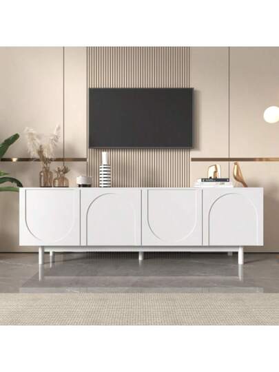 Moderne Wit TV St 175 38 56 Cm, Adjustable Insert, Lightweight Luxurious Flat Screen