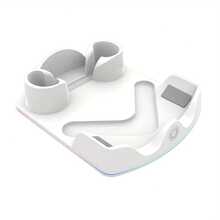 Meta Quest 2/3/3S VR 头显充电底座及支架 - LED 指示灯、控制器支架、白色、插电式供电、VR 游戏配件 | 现代游戏装备，适用于多人充电、多设备充电、家庭充电需求以及办公桌充电站