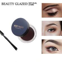 beauty glazed Waterproof Eyebrow Gel Kit With Dual-Ended Brush - Smudge-Proof, Long-Lasting 3D Eyebrow Soap, Quick-Drying, Oil-Free Formula, 12-Hour Wear, Creates Natural & Refined Eyebrows - #03 - View 2