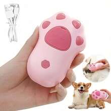 1pc 3 In 1 Pet Brush Cat Brush Comb Dog Brush Electric Spray Cat Hair Brushes Massage Pet Grooming Hair Removal Combs,Miniature Pet Hair Cleaner Cat Necessities,Dog Accessories Pet Hair Remove - Pink - View 2