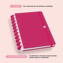 Disco Notebook + Iscool Hardcover 140 Sheets Smart Solid Colors - Hot Pink - View 8