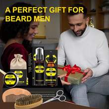ECO FINEST Men's Beard Care Set, Includes Beard Wash, Beard Oil, Beard Balm, Beard Brush And Beard Comb - Cleanse, Nourish And Style - Infused With Organic Jojoba Oil, Moroccan Argan Oil, Shea Butter, Aloe Vera And Vitamin E - Moisturize And Condition Beard, Strengthen Beard, Smooth Frizz, Make Beard Easy To Groom And Glossy - Ideal Gift For Men, Fathers, Husbands, Boyfriends On Birthday, Father's Day, Valentine's Day