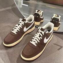 Nike 男鞋AF1空軍一號運動鞋休閒鞋板鞋 - 咖啡棕 - 查看 4