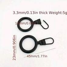 5pcs Multifunctional Round Gold Eyelets, No Punching Required, Semi-Automatic Pull Heads, Detachable Zipper Pulls Suitable For Bags, Jackets, Clothes, Shoes, Boots, Zipper Pendant Replacement, Premium Hardware Set - Multicolor - View 6