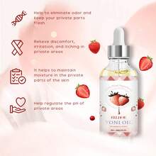 EELHOE 30ml Women's Intimate Oil With Vitamin E & Strawberry Extract - Odor & Itch Relief, PH Balancing For Freshness & Comfort - Gentle Care For Active Lifestyles & Menstrual Use - Apricot - View 7