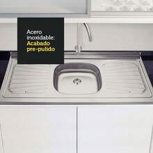Tarja De Inox Para Cocina Madesa 120 X 52cm Color Gris - Gris - Ver 4