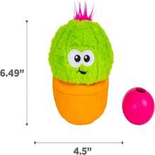 Outward Hound By Nina Ottosson Snack Palz Interactive Plush Dog Puzzle With Treat Ball, Cactus, Green - ColorA - View 7
