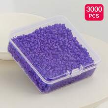 3000 hạt nhựa dẻo mini trong suốt 2.6mm, dạng ghép hình pixel, hạt sắt nung chảy, chất lượng cao, quà tặng thủ công tự làm, hoàn hảo cho Giáng sinh, Halloween và các dịp lễ khác. - Đậu - Xem 12