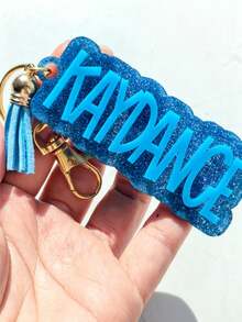 Backpack Keychain Nameplates | Acrylic Keychains | Personalized Acrylic Nameplates | Diaper Bag Labels | Lunchbox Labels | Kids Labels - Multicolor - View 2