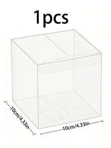 50/20/10 pezzi Scatole regalo trasparenti, scatole quadrate in PVC trasparente, adatte per il confezionamento di candele, forniture per feste, decorazioni per matrimoni e confezioni regalo - riutilizzabili, contenitori multiuso, per Pasqua, Festa della Mamma, scatole per bomboniere, forniture per piccole imprese, scatole per imballaggio, decorazioni per matrimoni, matrimoni, scatole regalo