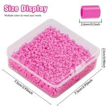 1 Box (3000pcs) 2.6mm Pink Tone Large Hole Mini Fuse Beads - DIY Jewelry Making, Pixel Art & Craft Mosaic Colorful Plastic Beads - Durable Crafting Supplies For Jewelry Designers