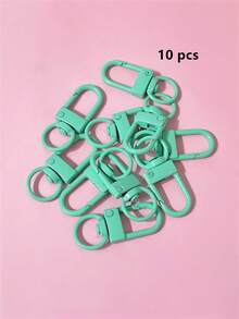 10pcs/30pcs Metal Lobster Claw Clasp, Swivel Keychain Clip Hook, DIY Keychain Craft, Jewelry Making Connector, Random Color - Keychain Claw Buckle - View 12