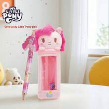 2pcs Set (1pc Stationery Pouch + 1pc Pen) My Little Pony Stationery Pouch, Girls Cosmetic Bag, Portable Plush Coin Purse, Suitable As Gift. Buy 1 Pouch, Get 1 My Little Pony Pen For Free.