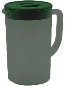 EstiloJarra de Plástico de 2,7 L con Tapa, Jarra de Agua Fría Resistente a Altas Temperaturas de Gran Capacidad para Jugo, té, Apariencia Exquisita (Negro)Versión mejorada - Verde oscuro - Ver 2