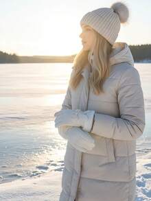 Rabbit Ear Decor Ski Gloves, Thick Warm Touchscreen Winter Ski Gloves, Suitable For Winter Sports Such As Skiing, Cycling, Hiking, Trekking - Multicolor - View 11