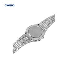 Casio 卡西欧圆形电子表，银色液晶显示屏，复古街头风，防水石英机芯，日韩时尚男女通用 A164WA-1 - 均碼 - 查看 8