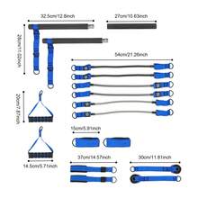 SanBouSi Set per allenamento di forza - Blu - Visualizzare 3
