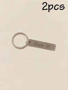 LICVIC Personalized Eyes Photo And Text Keychain, Custom Keychain, Customized Picture Stainless Steel Keychains, Customizable Keychains For Women, Keychain Charms, Anniversary, Personalized Keychain, Birthday Gifts, Bag Charm, Key Chain, Matching Keychains For Couples, Father, Casual, Unisex, Mother, Couples - Style a - View 11