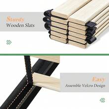 Twin/Queen/King Size Bed Frame With Linen Adjustable Headboard, Upholstered Platform Bed With Strong Wood Slats Support, Noise-Free Construction, Easy Assembly, No Box Spring Needed - màu đen - Xem 7