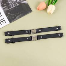 2 pièces Jarretière de jambe avec boucle gratuite, jarretières de cuisse ajustables noir pour les femmes lors de soirées - Noir - Voir 6