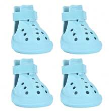 Dog Shoes, Dog FSandssals For Hot Pavement, Water-Resistant Breathable Boots, Non-Slip Paw Protectors, Adjustable Straps Dog Rain Booties For Summer Beach And Rainy Day(Blue),#6(Width1.97inch) - #6(寬度1.97吋) - 查看 1