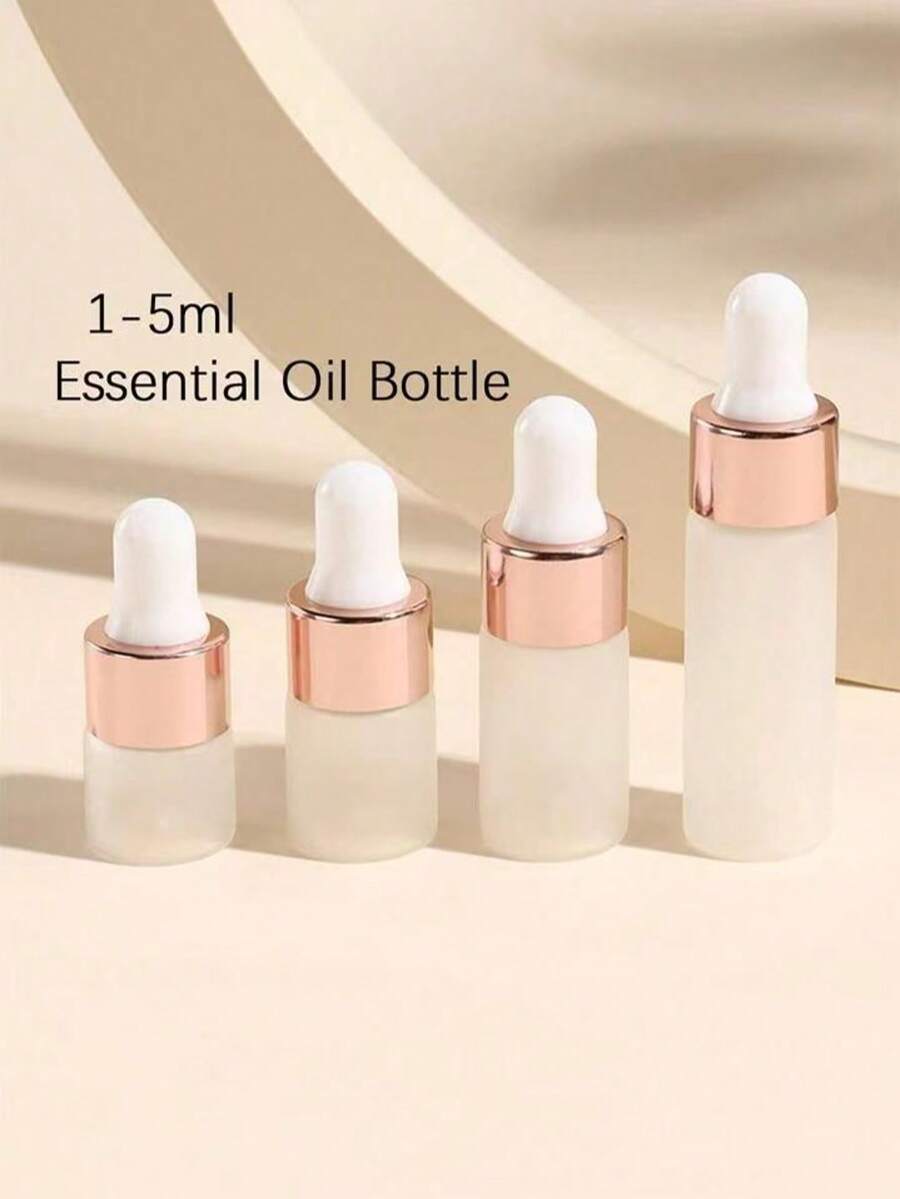3ML Rose Gold Glass Dropper Bottles Mini Sample Dropper Bottles With Glass Eye Dropper For Essential Oils Sample Traveling