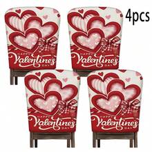 2/4/6 chiếc Vỏ bọc ghế vải lanh họa tiết trái tim, trang trí nhà cửa, thích hợp làm quà tặng ngày lễ tình nhân, trang trí, gia đình hàng ngày, phòng khách, phòng ăn, sân vườn, khách sạn, vỏ bọc ghế bằng chất liệu polyester có thể giặt được - Nhiều màu - Xem 18