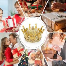 HAWTGold Crown Trinket Box Vintage Metal Enameled Decorative Box Ring Earrings Jewelry Organizer Gift Box For Girl Women - Vàng - Xem 7