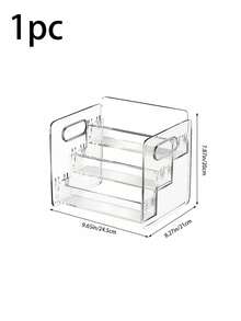 1个透明桌面收纳盒，三层化妆品收纳展示盒，适用于化妆品、护肤品、香水等，可作女友礼物或房间装饰。 - 無色 - 查看 8