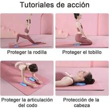 2 Paquetes Rodilleras de Yoga, Almohadilla de Espuma Antideslizante para Yoga, Rodilleras de yoga gruesas, Entrenamiento de Yoga y Pilates - Morado - Ver 4