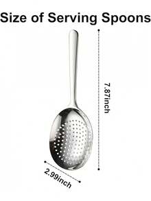 Thickened Stainless Steel Strainer Spoon, One-Piece Molded, Heat-Resistant Long Handle, Fine Mesh, Fast Drainage, Deformation-Resistant, Suitable For Scooping Dumplings, Noodles, Meatballs - Multicolor - View 2
