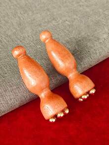 1pc/3pcs Massage Comb, Small Lotus Shower Head Brass Massage Tool, Facial Beauty Device, Eye Massage Stick, Acupressure Pen, Facial Care - Multicolor - View 4