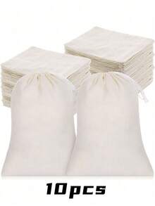 10/5 أكياس بسحاب، أكياس شاي قابلة لإعادة الاستخدام، أكياس توابل للطهي، حساء/أعشاب/شاي أوراق مفرقعة، أكياس قماشية طبيعية صغيرة لتصفية الجبن، أكياس معطرة فارغة للعودة إلى المدرسة - متعدد الألوان - مشاهدة 8