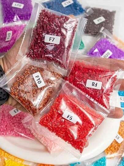 Refillpaket med 24 färger av fusionspärlor, handgjorda fusionspärlor kompatibla med MARD-säkringspärlor i samma färg