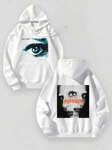 Aged Washed Cotton Crew Neck 270g Double-Sided Printing Artistic Anti Sociel Social Club Trevis Collab Graphic Y2k,Soulja,Concert,Halloween,Gothic,Vintage,Streetwear Graphic,009-AB CA3T - White 2 - 查看 12