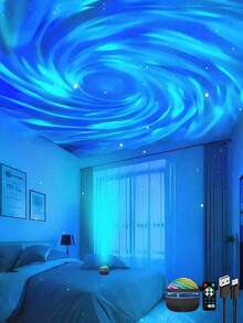 LED Northern Lights Projection Night Light - USB Powered, ABS Plastic Material, For Galaxy Star Lamp, With Remote Control, Northern Lights Effect, Suitable For Bedroom, Living Room, Office Decor, Ideal For Christmas, Birthday Party, Home Theater - Ambient Lighting, Cozy Atmosphere, Celestial Design, High-Quality Projection, Decorative Lighting, Event Planner - Multi-color light - View 8