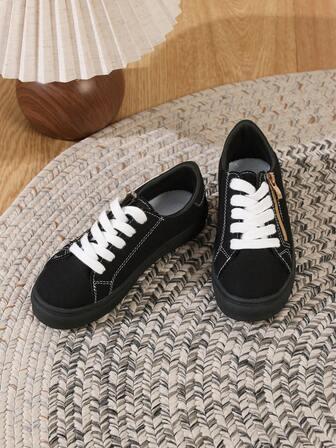 Zapatillas planas casuales para adolescentes, zapatillas planas versátiles y de moda, zapatillas casuales, zapatos deportivos