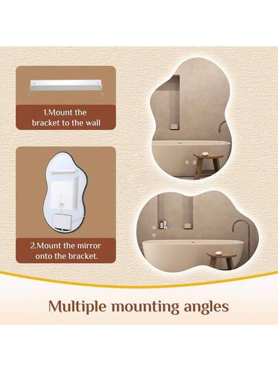 Bathroom Spiegel Lighting, Wand Mirror, Makeup LED Touch Switch, Tempered Glass, Anti Fog, Dimmable Verlichting view 8