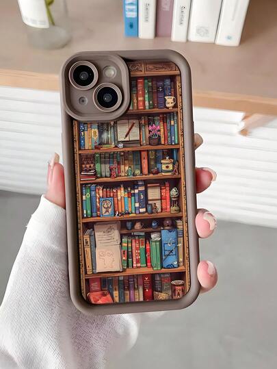 1 pieza Funda de teléfono con diseño de arte de libro pintado a mano y colorido, compatible con iPhone 17/17 Pro/17 Pro Max/16/11/13/15/15 Plus/15 Pro/15 Pro Max/12/14 Pro Max/11 Pro Max/12 Pro/12 Pro Max/13 Pro/13 Pro Max/14 Pro/14 Plus, Galaxy A56 5G/A06/A05/A05S/S25/S24/S23/S22, cubierta protectora a prueba de golpes