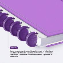 Disco Notebook + Iscool Hardcover 140 Sheets Smart Solid Colors - Lilac - View 9