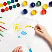 DIY Kites For Kids Kite Making Kit Bulk, Decorating Coloring Kite Party Pack,White Diamond Kite Kits - ColorF - View 3