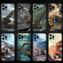 Classic C-Caterpillares Truck  Phone Case Compatible With  16,15,14,13,12,11 Plus,Pro Max, Soft Silicone Black Cover One 17 Case,  16 PrCover Compatible With  17 Pro Case,  17 Pro Max Case, IPho Case - z8 - Xem 3
