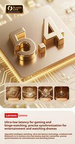 Lenovo 联想 EA166 蓝牙 5.4 耳机：高品质音效、智能超清晰通话降噪、IPX5 防水防汗等级、超低延迟。 - 櫻花白 - 查看 5